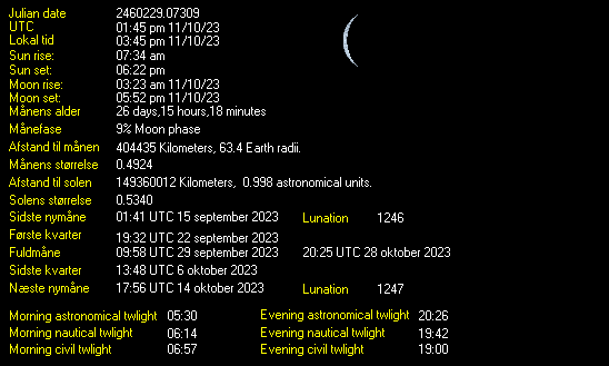 Måne - detaljer